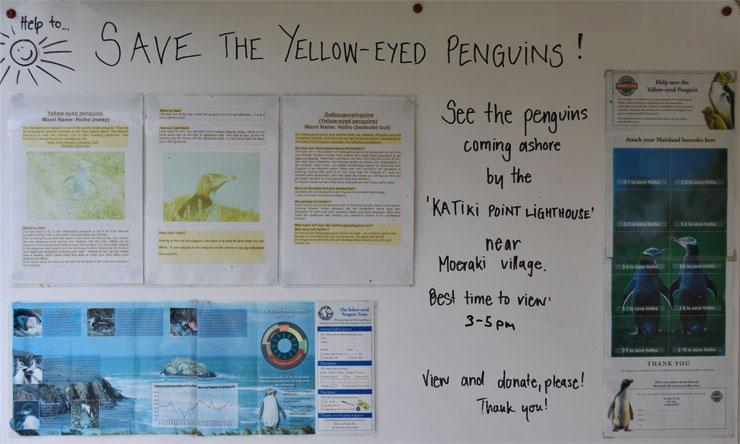 Save the penguins sign