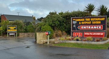 Cabbage Tree restaurant next door