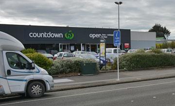 Roadside parking outside Countdown