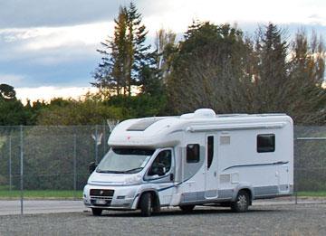 Parking by the netball court