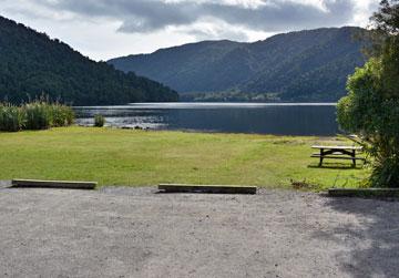 Parking area overlooking the lake