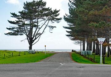 Access to the beach across the road