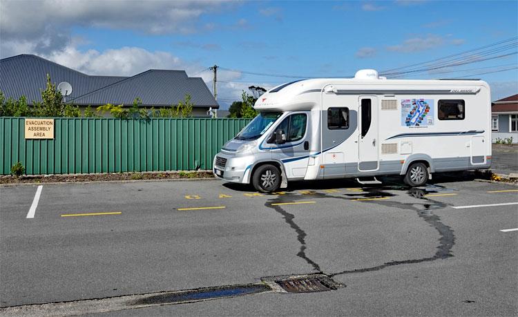 Fresh Choice carpark with public dump station