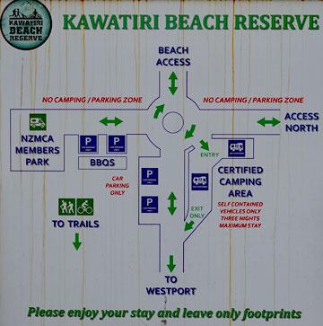 Sign for the layout of the reserve