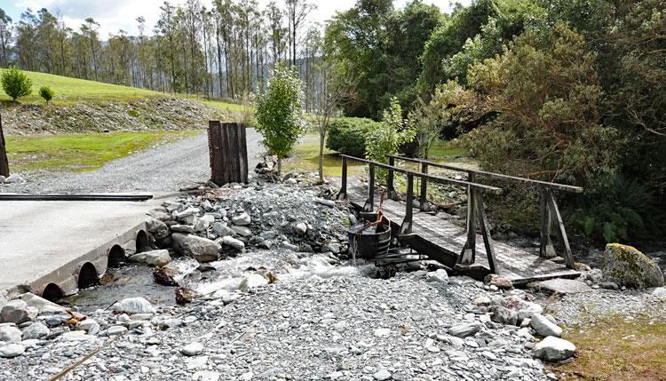 Bridge at the holiday park entrance