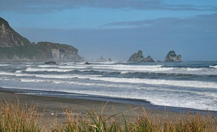 View up the beach