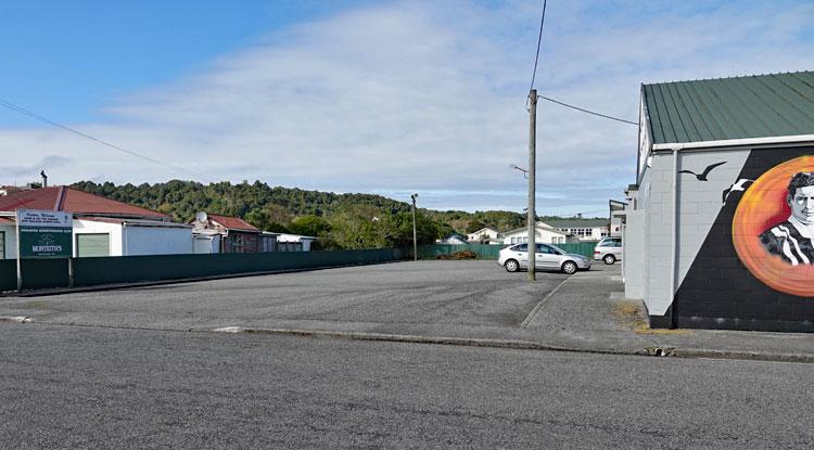 Entrance and parking area