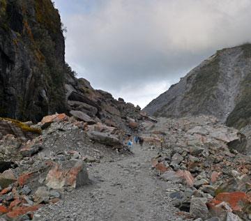 Track leading to the glacier