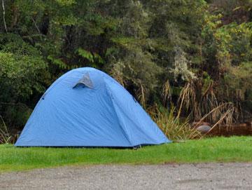 Camping beside the creek