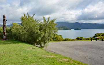 Parking area at the Karaka Point Reserve