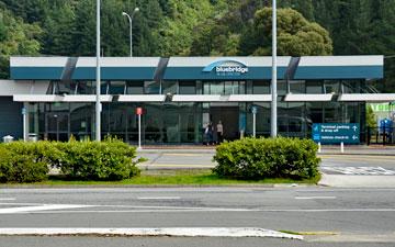 Bluebridge Ferry terminal across the road