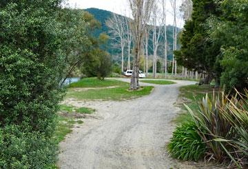 Parking area alongside the Brown River