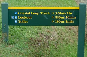 Coastal Loop Track sign