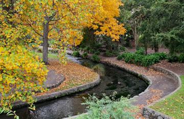 Stream running through the domain