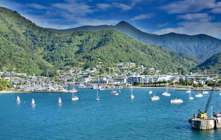 Picton Harbour - arriving on the ferry from Wellington