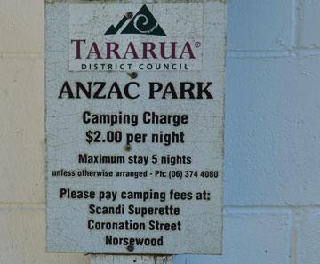 Camping sign