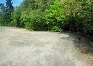 Parking area at the track entrance