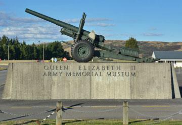 Large gun at the entrance