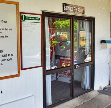 Golf club office entrance