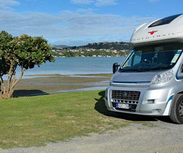 Parking overlooking the harbour