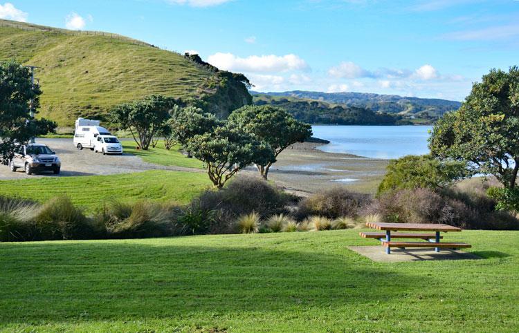 Overlooking the reserve and carpark