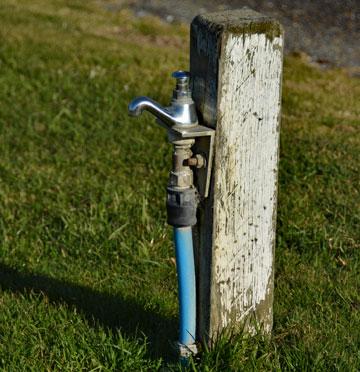 Water tap the the carpark entrance