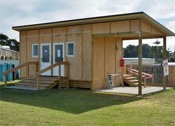 New shower and toilet block