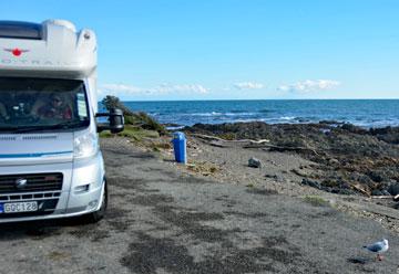 Parking overlooking the harbour