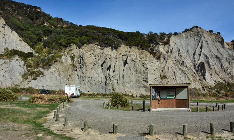 Parking area at the campsite