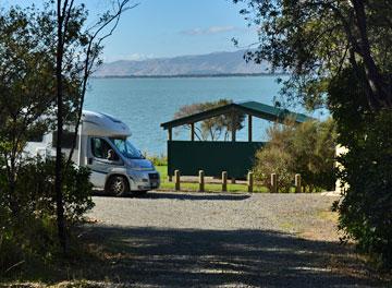 Parking by the lake