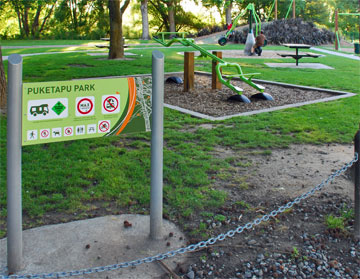 Entrance to the park and play area