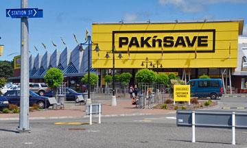 Pak n Save supermarket across the road from Countdown