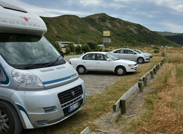 Parking on the beach front