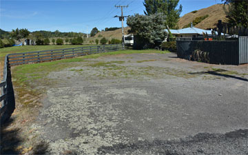 Parking area beside the tavern