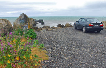 Parking overlooking the harbour