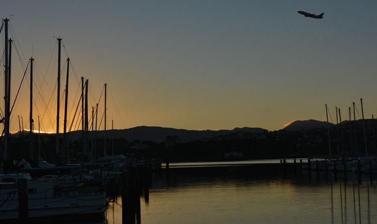 Sunset at the marina