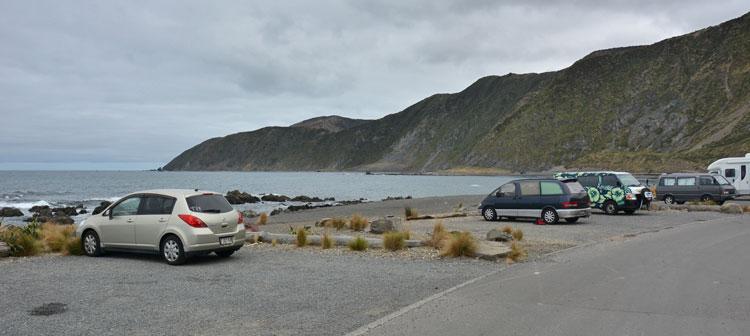 Parking along the beach front