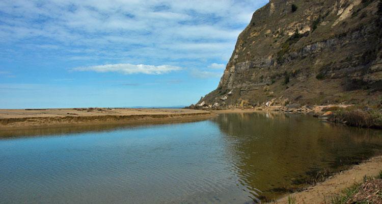 River near the beach