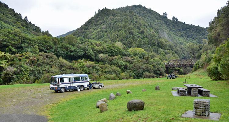 Campsite parking in the lower area