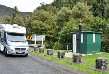 Parking area beside the toilets