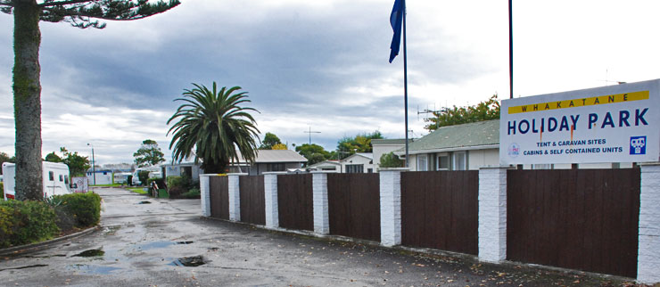 Entrance to the Whakatane Holiday Park