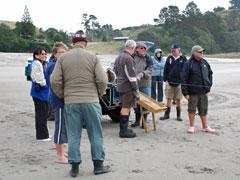 Waiting for the Kontiki to be reeled in