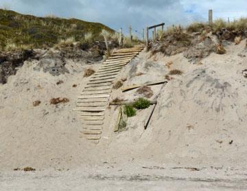 Getting down the sand dune