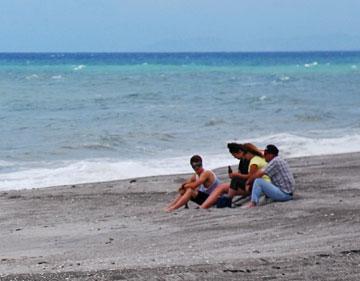 Enjoying the beach