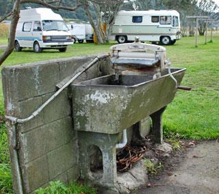 Antique clothes washing system.