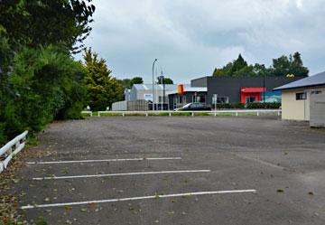 Parking area at the back of the building