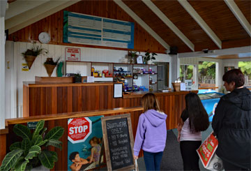 Inside the spa reception