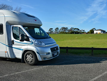 Parking alongside the sports ground