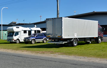 Parking in front of the Port of Tauranga