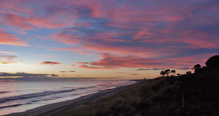 Sunrise over Papamoa Beach